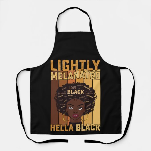 Tablier JunetDix Légèrement Melanée Hella Black Melanin (Recto)