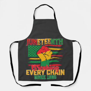 Tablier Juneteenth brisant chaque chaîne depuis 1865