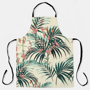 Tablier Jungle vintage : Vert foncé, Lys orange.