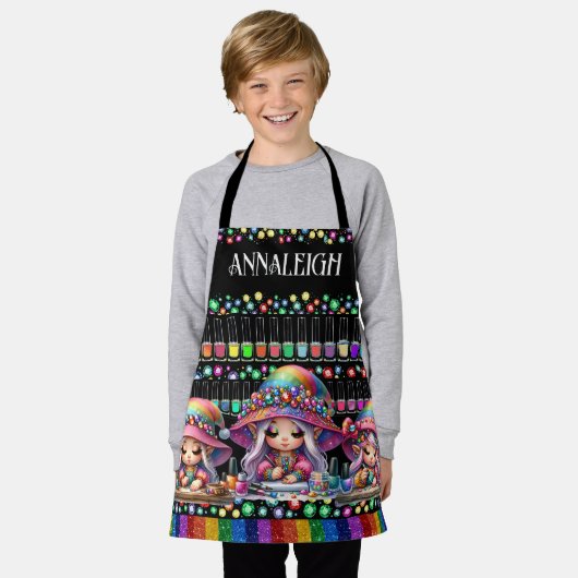 Tablier JUNIOR Manicure Nail Technicien Apron (Porté)