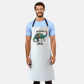 Tablier Jurassic Perk Colorful Dinosaur White (Porté)