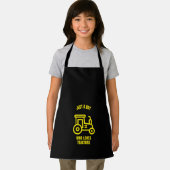 Tablier Juste a boy who loves tractors funny farmer (Insitu)