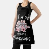 Tablier Juste A Girl Who Loves Dinosaurs Cute Floral (Insitu)