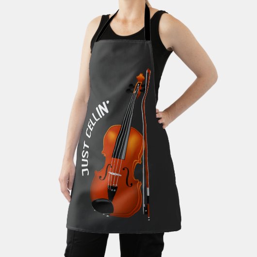 Tablier Juste Cellin' Drôle Chilling Cello Violon (Insitu)