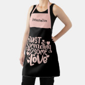 Tablier Juste Diffuser Un Citation D'Amour Cuisine Rose No (Insitu)