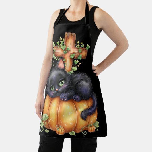 Tablier Juste en traînant, Pose-toi Kitten en Citrouille (Insitu)