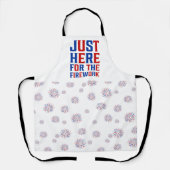 Tablier Juste Ici Pour Le Feu D'Artifice Drôle Pour Deux (Recto)