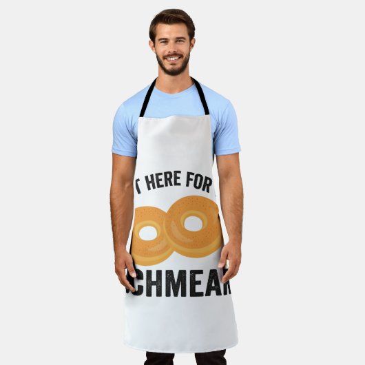 Tablier Juste ici pour le pain Hanoukka amusant de Schmear (Porté)