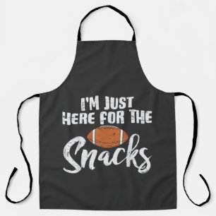 Tablier Juste ici pour les snacks Football Américain Drôle