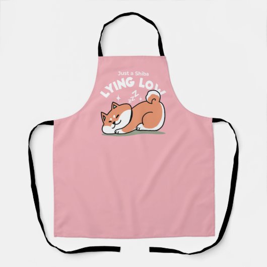 Tablier Juste un Shiba allongé bas : mignonne conception S (Recto)