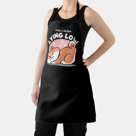 Tablier Juste un Shiba allongé bas : mignonne conception S (Insitu)