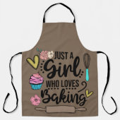 Tablier Juste une fille qui aime cuisiner  (Recto)