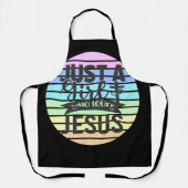 Tablier Juste une fille qui aime Jésus (Recto)