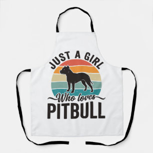 Tablier Juste une fille qui aime le design de chien vintag