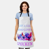 Tablier Juste Une Fille Qui Aime Le Poulet D'Appron (Porté)