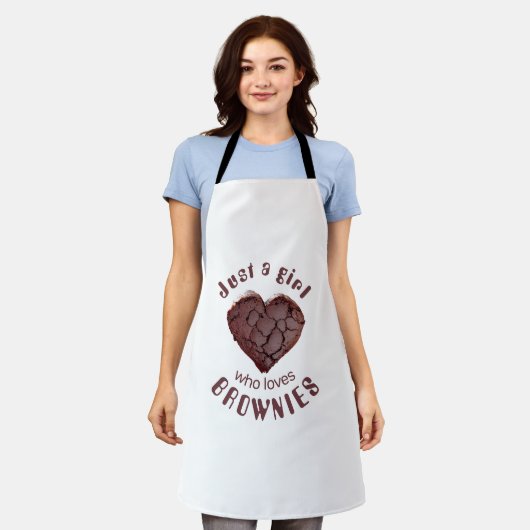 Tablier Juste une fille qui aime les brownies (Porté)