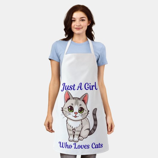 Tablier Juste Une Fille Qui Aime Les Chats – Conception De (Porté)