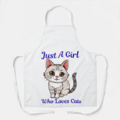 Tablier Juste Une Fille Qui Aime Les Chats – Conception De (Recto)