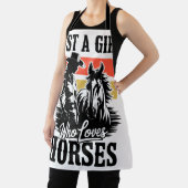 Tablier Juste une fille qui aime les chevaux (3) (Insitu)