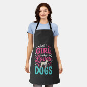 Tablier Juste Une Fille Qui Aime Les Chiens (Porté)