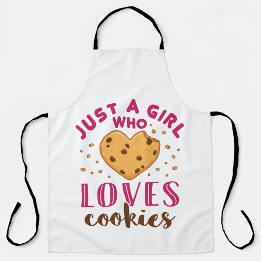 Tablier Juste une fille qui aime les cookies (Recto)