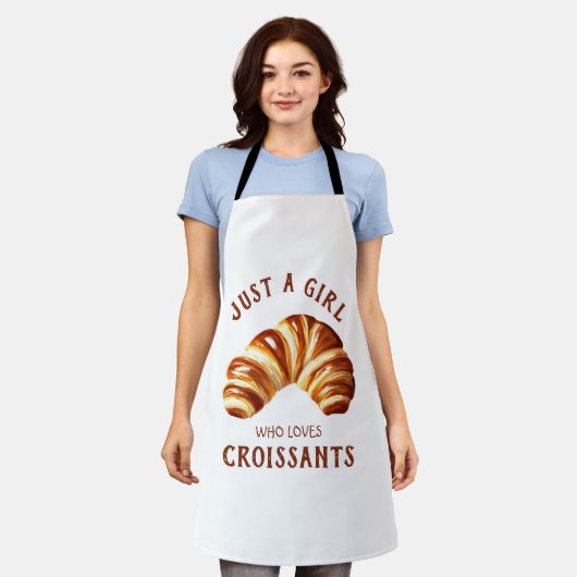 Tablier Juste une fille qui aime les croissants (Porté)