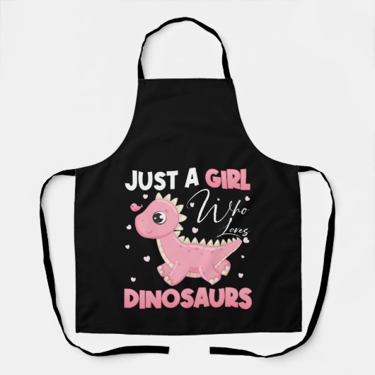 Tablier Juste une fille qui aime les dinosaures (Recto)