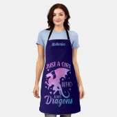 Tablier Juste Une Fille Qui Aime Les Dragons - Nom Fantast (Porté)