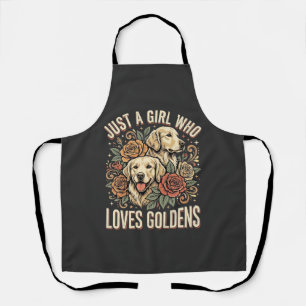 Tablier Juste une fille qui aime les Goldens