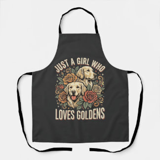 Tablier Juste une fille qui aime les Goldens