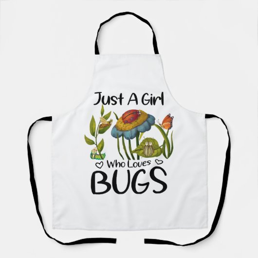 Tablier Juste une fille qui aime les insectes (Recto)