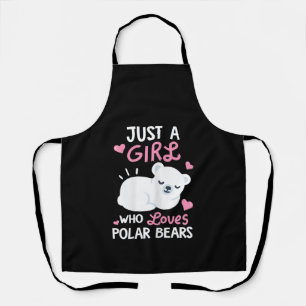 Tablier Juste une fille qui aime les ours polaires Amoureu