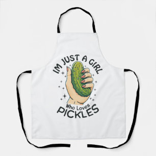 Tablier Juste une fille qui aime les pickles - Vegan drôle