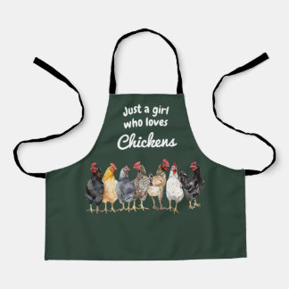 Tablier Juste une fille qui aime les poules, ferme du jard