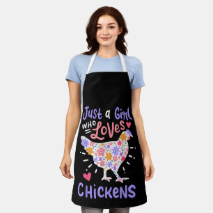Tablier Juste une fille qui aime les poulets Poulet Poule 
