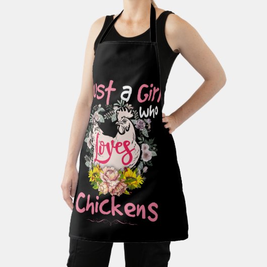 Tablier Juste Une Fille Qui Aime Les Poulets Quand Aime Un (Insitu)