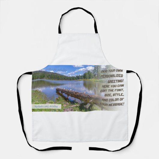 Tablier Kaibab Lake Custom Personalized 15 oz. (Recto)