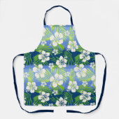 Tablier Kalani Tie Dye Mélange d'hibiscus tropicaux - Bleu (Recto)