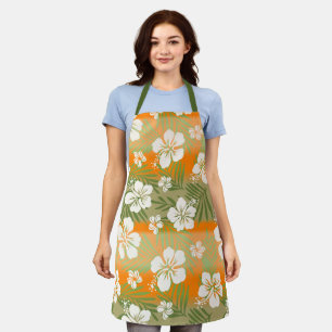 Tablier Kalani Tie Dye Mélange Hibiscus Tropical - Orange