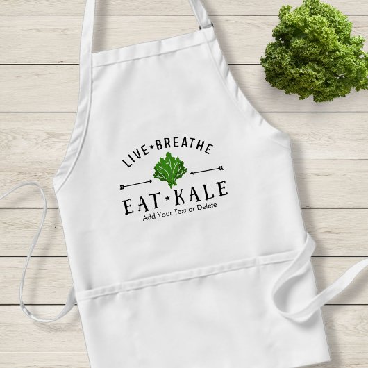 Tablier Kale Végétarien Vivant Respire Manger Kale Personn