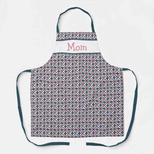 Tablier Kaleidoscope Motif géométrique rose (Recto)