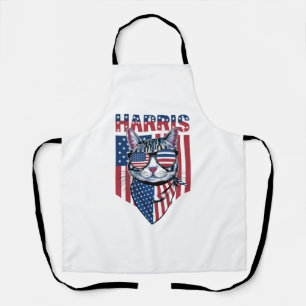 Tablier Kamala Harris pour le président 2024 Funny Cat