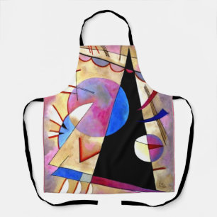 Tablier Kandinsky - Cubisme Abstrait avec rose et blues