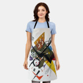 Tablier Kandinsky Sur Blanc Deux Peintures Abstraites (Porté)