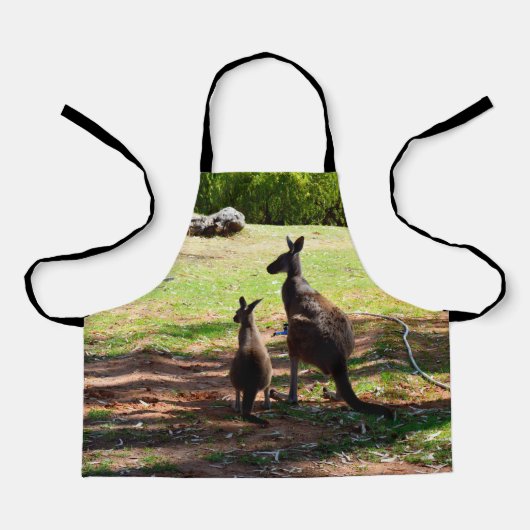 Tablier Kangaroo Avec Son Joey, Les Enfants Plein Imprimer (Recto)