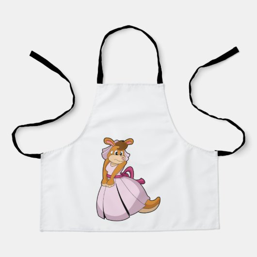 Tablier Kangaroo comme mariée avec robe Mariage (Recto)