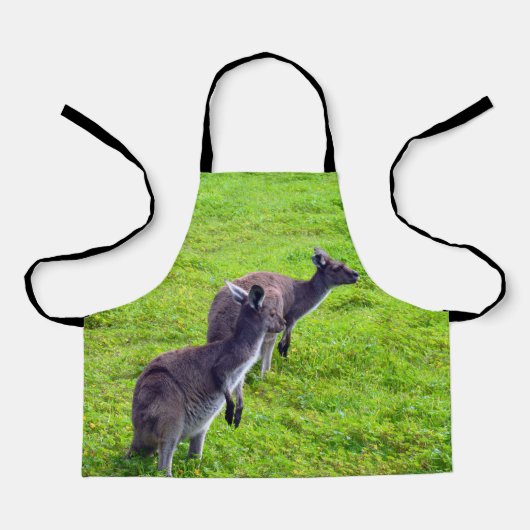 Tablier Kangaroos Australiens Gris, Enfants Agrandissement (Recto)