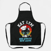 Tablier Kat Lym Sarcastic Chef Cat - Bon Appetit Now Leave (Recto)
