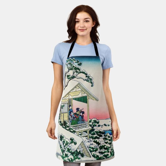 Tablier Katsushika Hokusai - Maison de thé à Koishikawa (Porté)