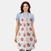 Tablier Kawaii Cats and Strawberries Apron (Porté)
